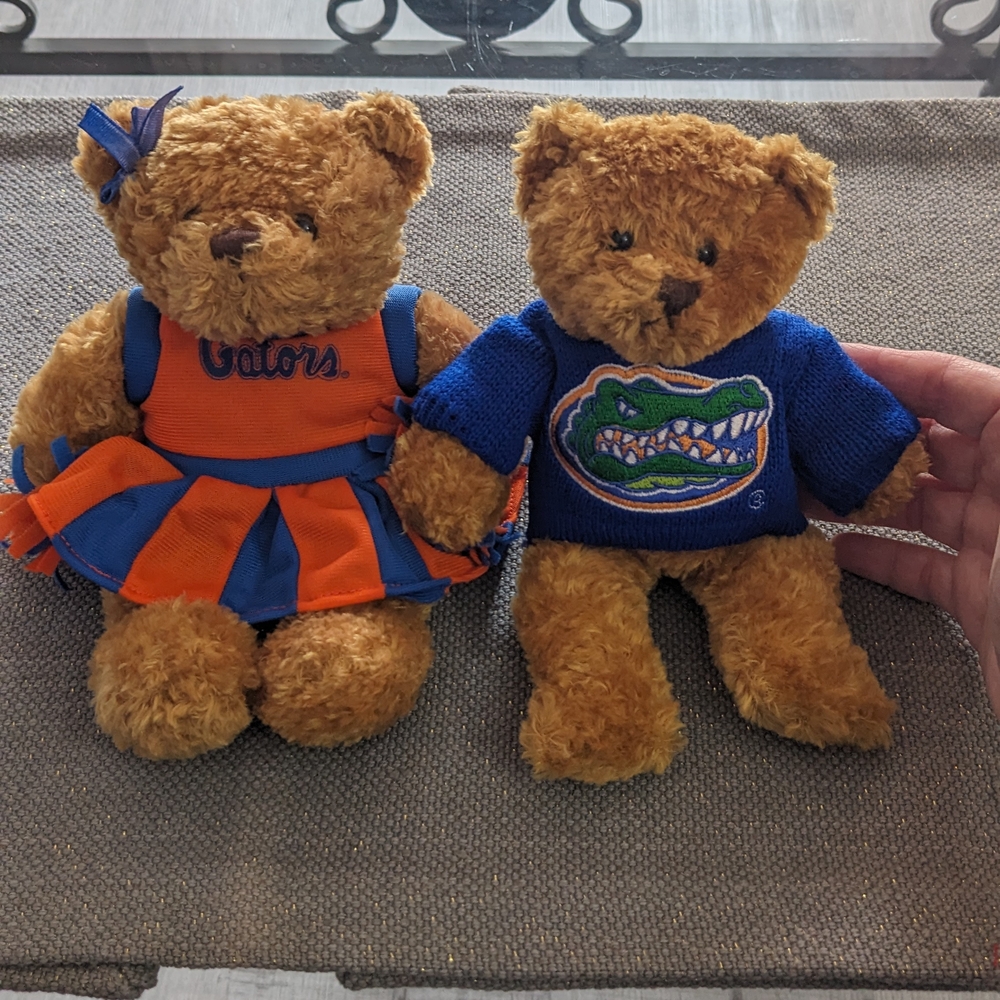 Gators Plush Teddy Bears Set - Orange and Blue